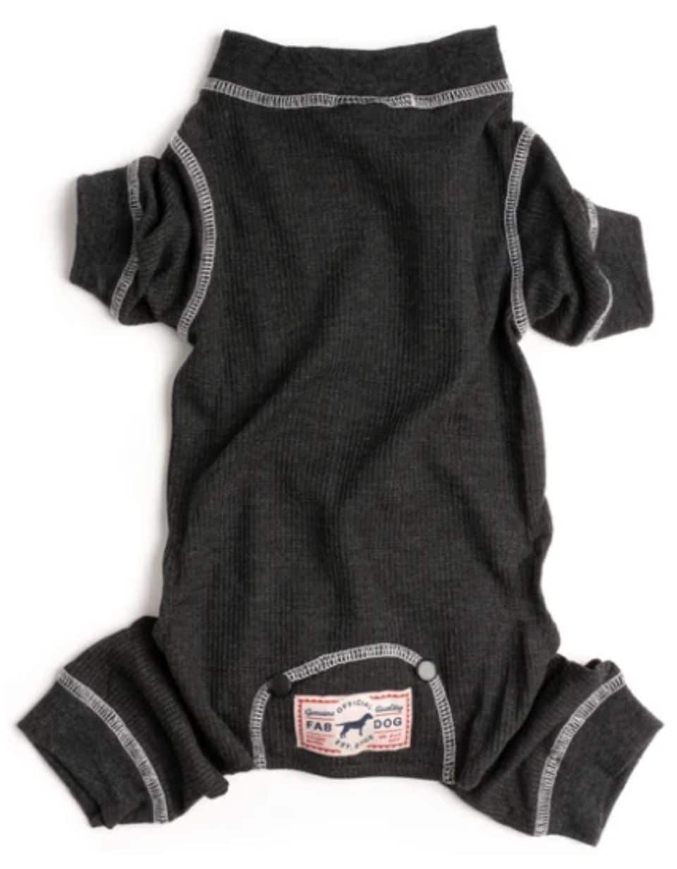 Charcoal Grey Thermal Dog Pajamas image 1