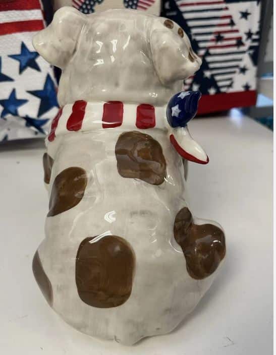 Stars and Stripes Forever Bulldog Dog Treat Jar image 3