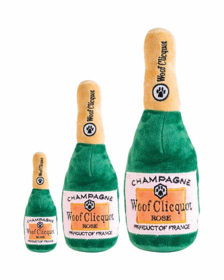 Woof Clicquot Rose' Champagne Bottle Dog Toy image 2