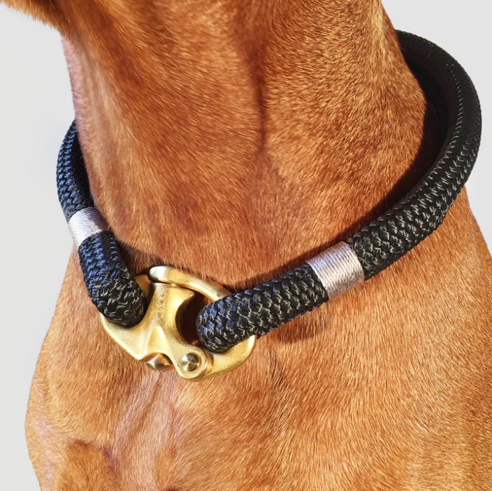 Oonalfie Classic Rope Dog Collar - Silver Birch image 0