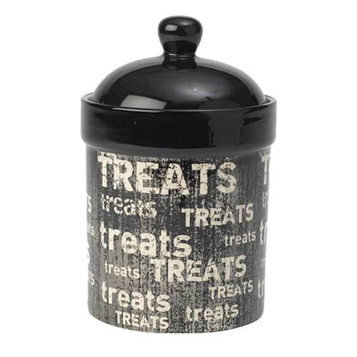 Vintage 9" Dog Treat Jar, Black / Natural image 0