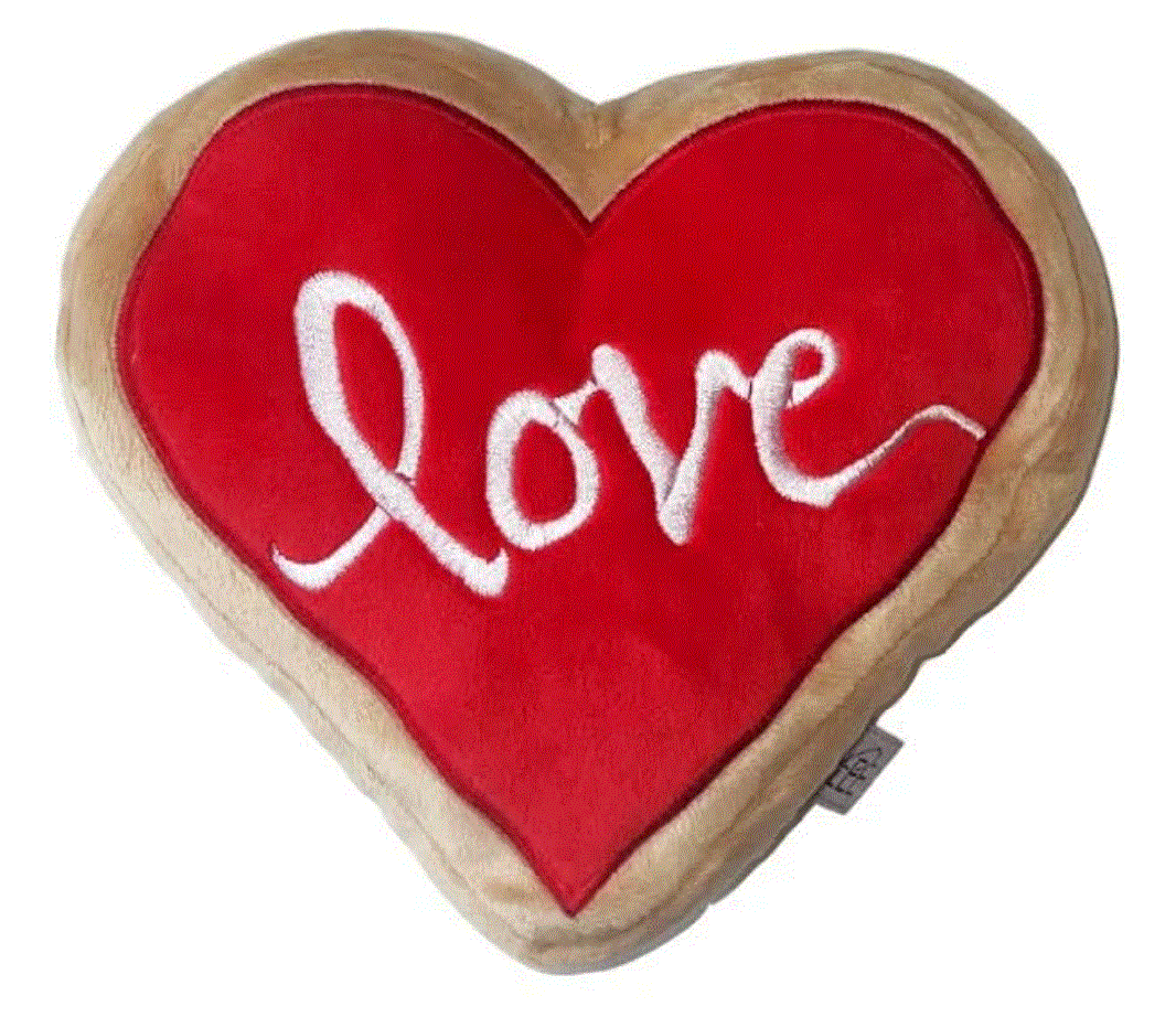 Red Heart 'Love' Sugar Cookie Dog Toy- Small image 0