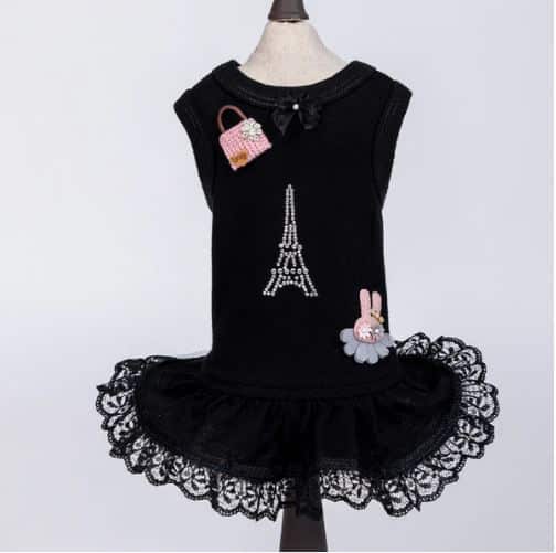 Paris Dog Dress - Black image 0