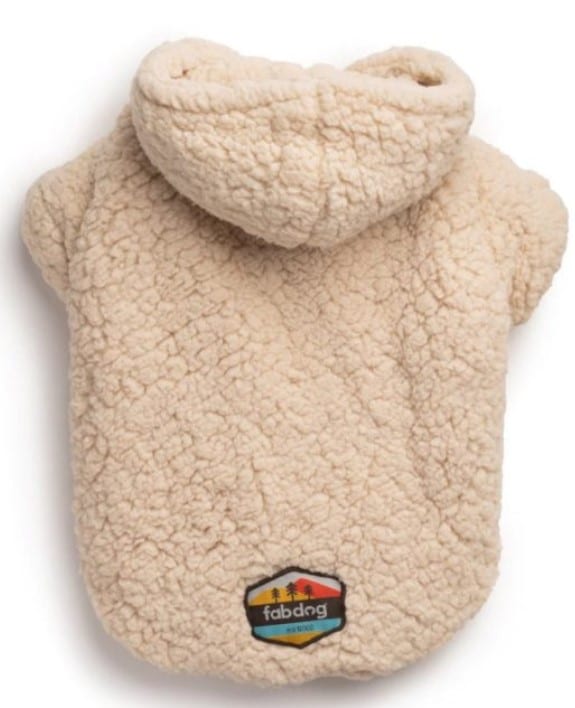 Cream Sherpa Dog Hoodie image 1