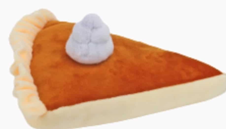 Thanksgiving Pumpkin Pie  or Turkey Leg Plush Dog Toy - Pumpkin Pie Slice image