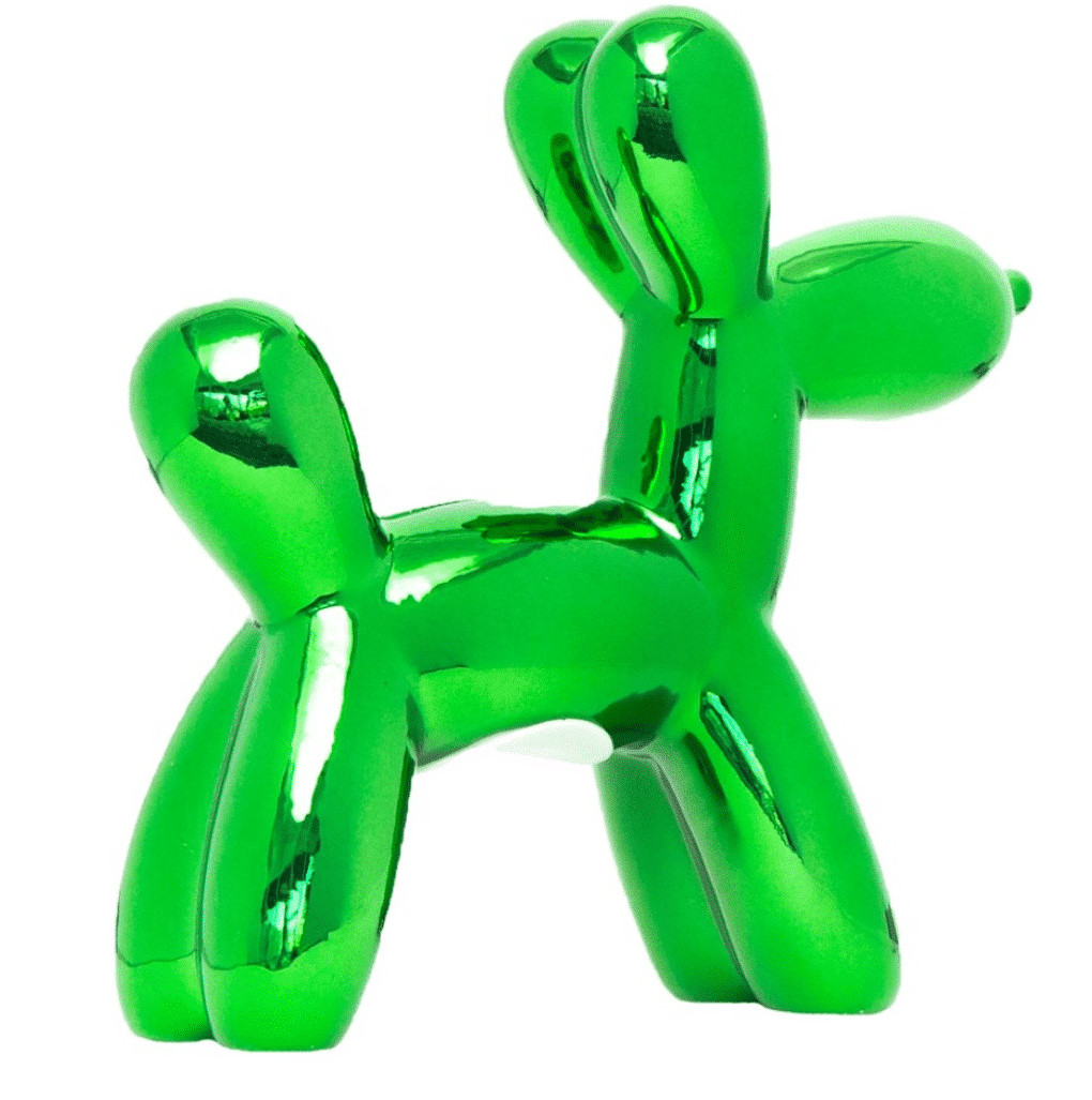 Kelly Green Mini Balloon Dog Bank image 2