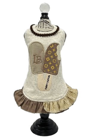 Furry Vuiton Ice Cream Dog Dress image 1