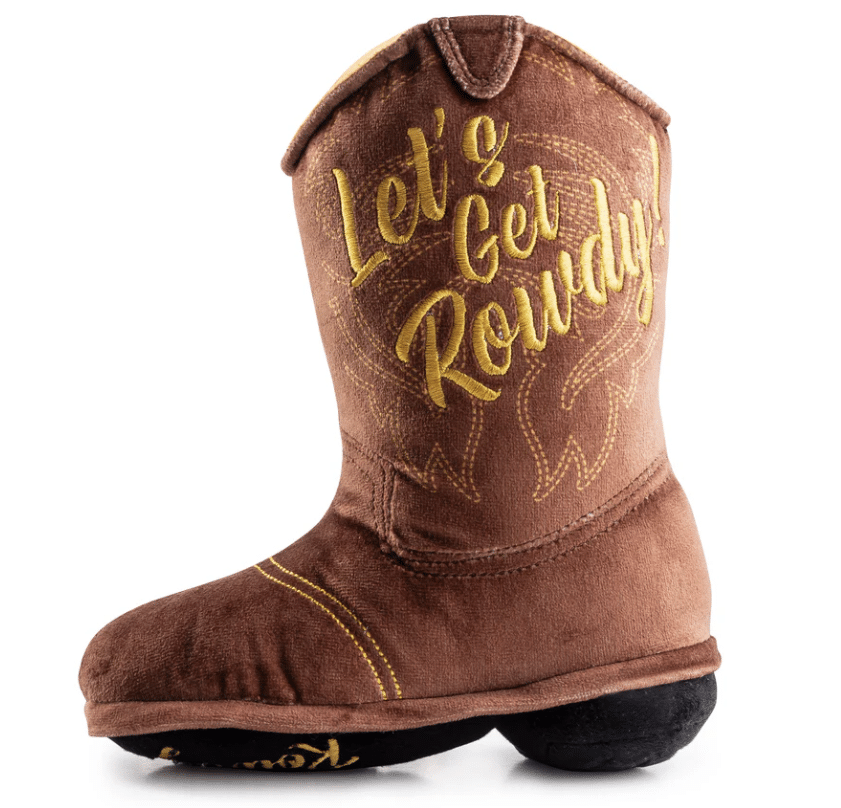 Brown Cowboy Boot Dog Toy image 0