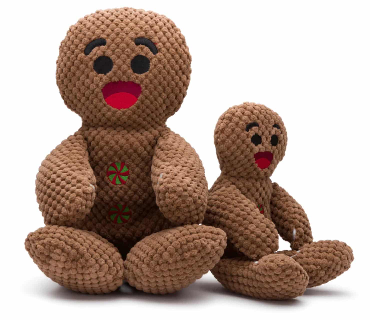 Floppy Gingerbread Man Plush Dog Toy image 0