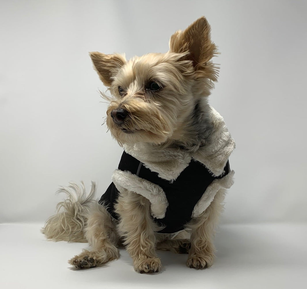 Furry Runner Coat Black
