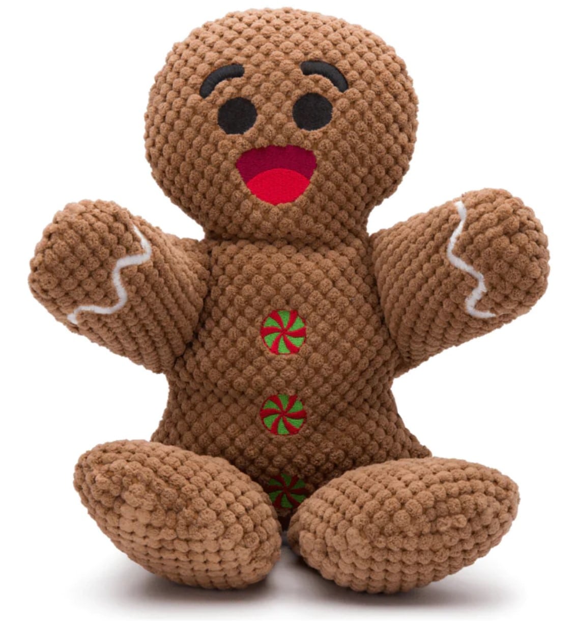 Floppy Gingerbread Man Plush Dog Toy image 1