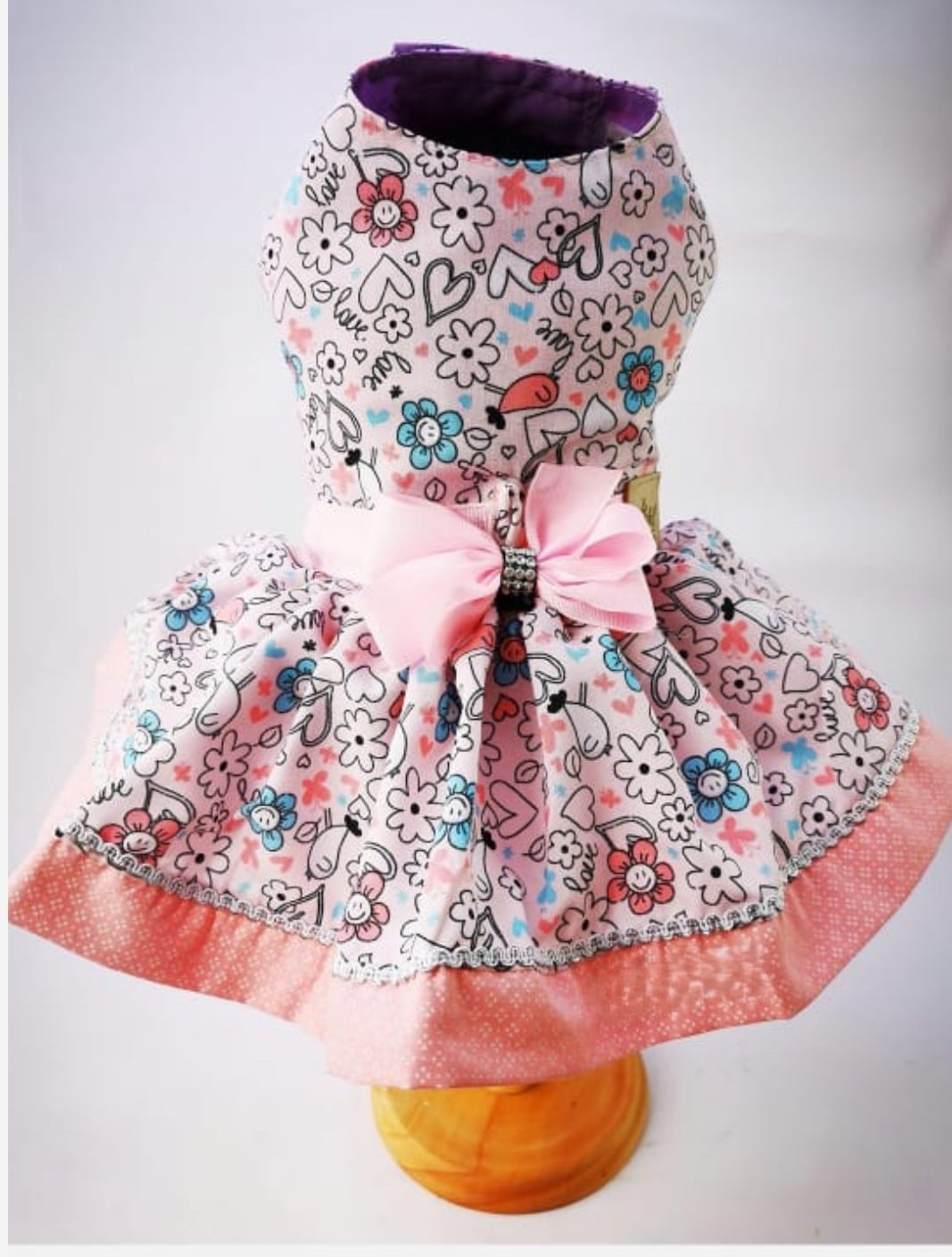Primavera Light Pink Dog Dress image 0