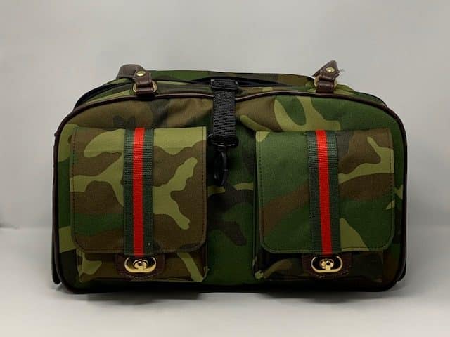 Marlee Camo Dog Carrier with Designer Style Stripes image 0