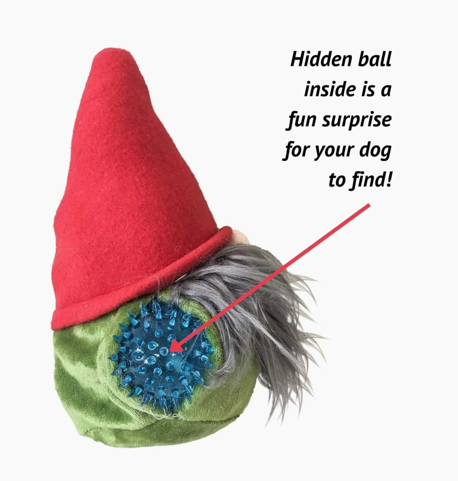 Christmas Gnome Hidden Ball Plush Dog Toy image 3