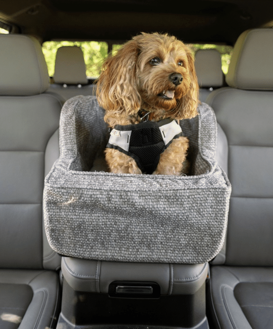 Snoozer Luxury High-Back Console Dog Car Seat - Show Dog Collection - Merlin Linen image 3