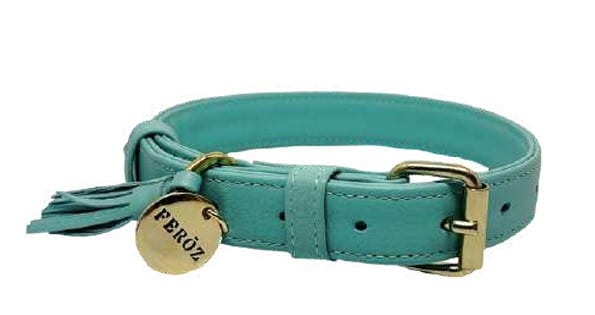 Feroz Leather Dog Collar - Coral Collection image 2