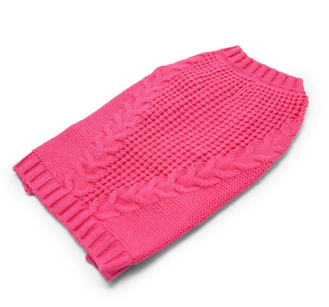 Mix Knit Pink Dog Sweater image 2
