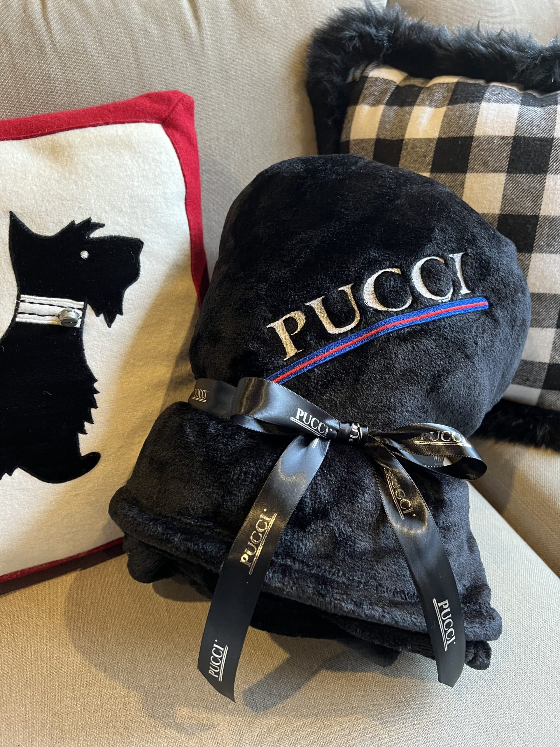 PUCCI Cafe Dog Blanket in Black image 0