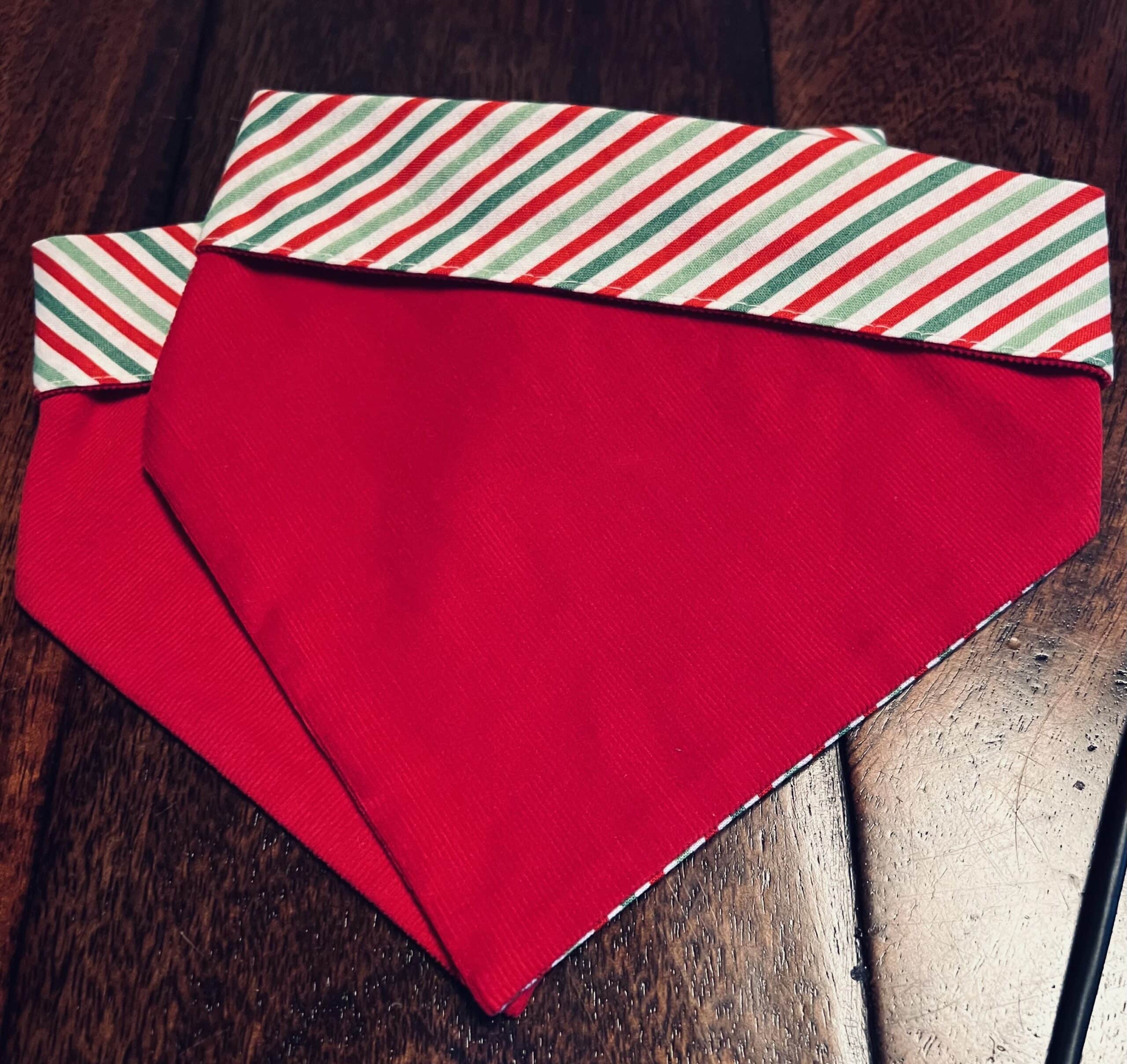 Red Corduroy Dog Bandana image 0