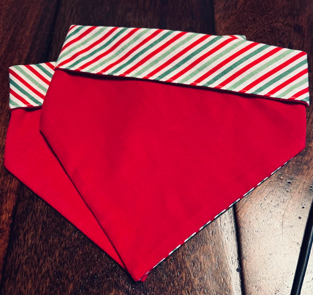 Red Corduroy Dog Bandana image 0