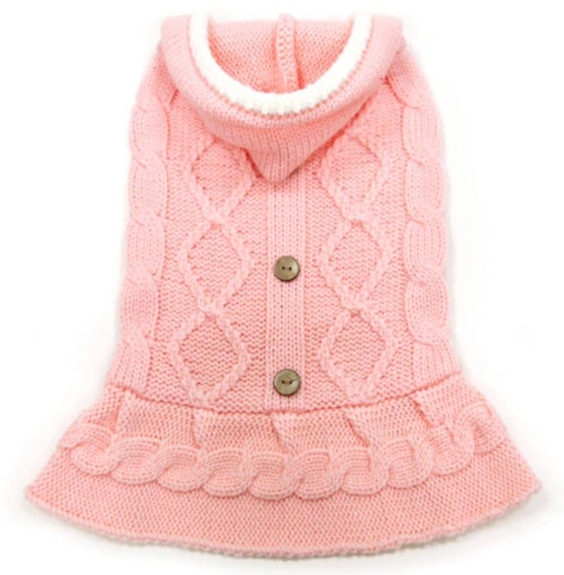 Cable Hoodie Sweater Dog Dress image 0
