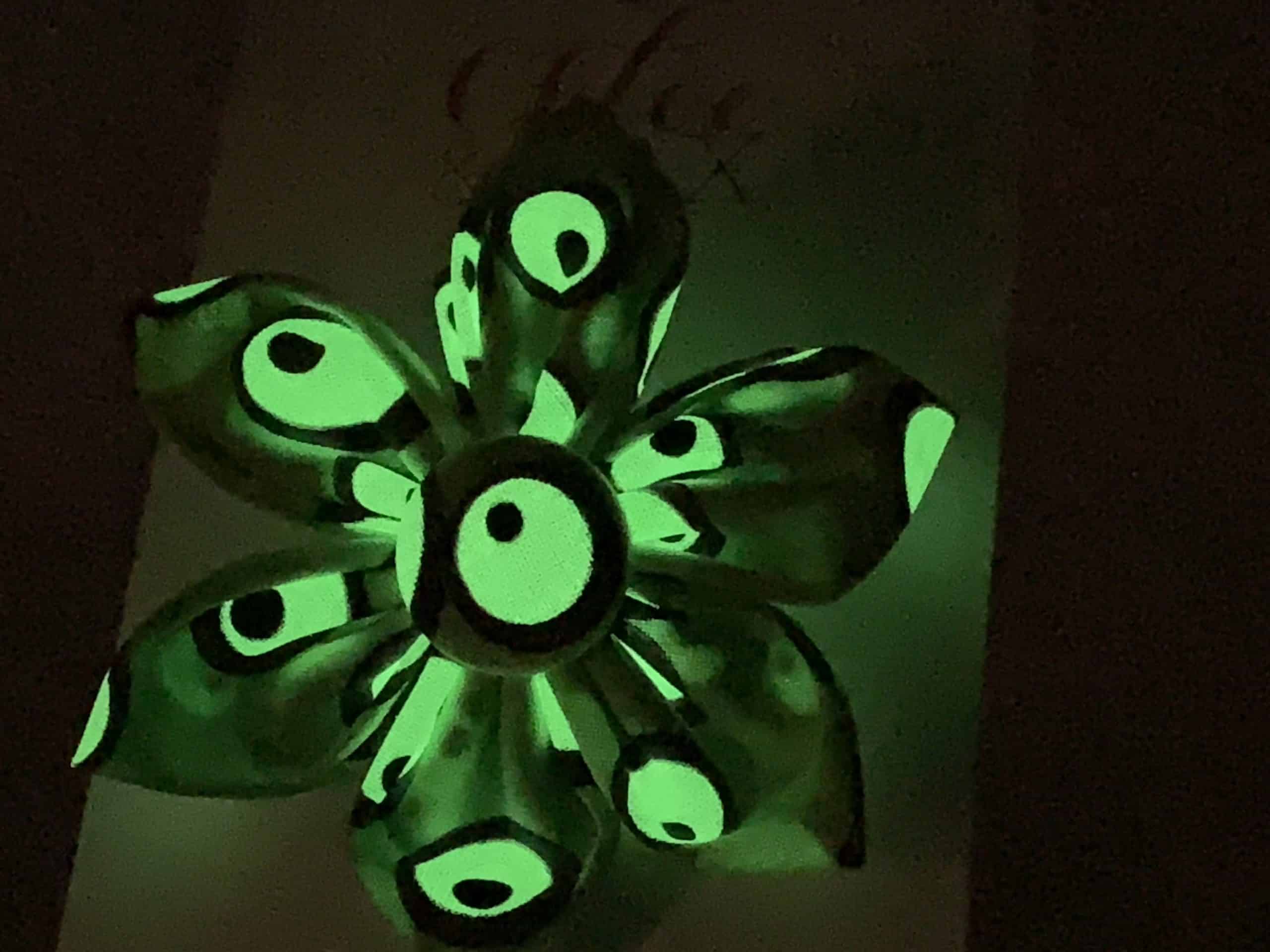 Glow in the Dark Googly Eyes Flower for Dog Collar image 1
