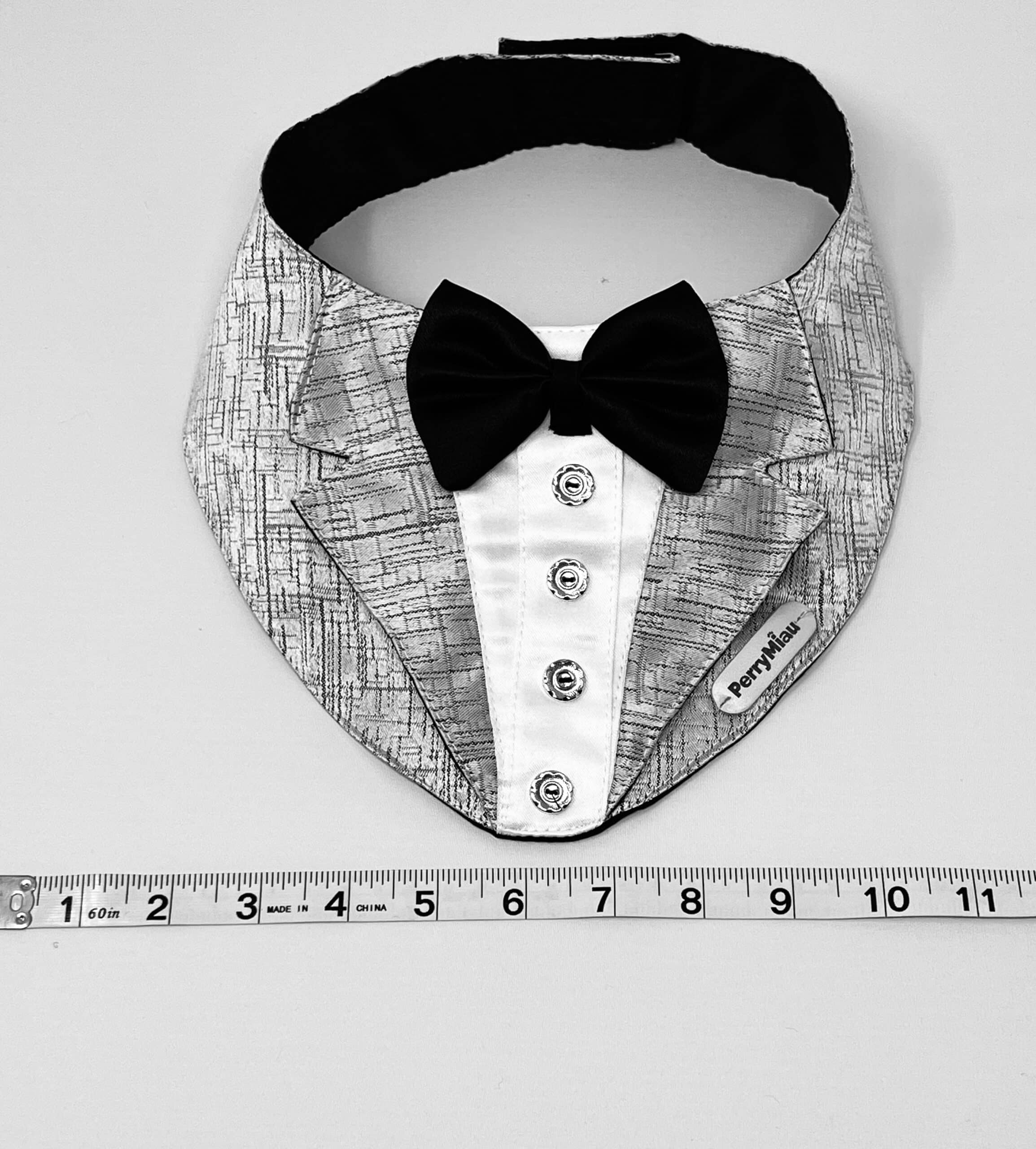 PerryMiau Tuxedo Dog Bib - X-Large, Gray image