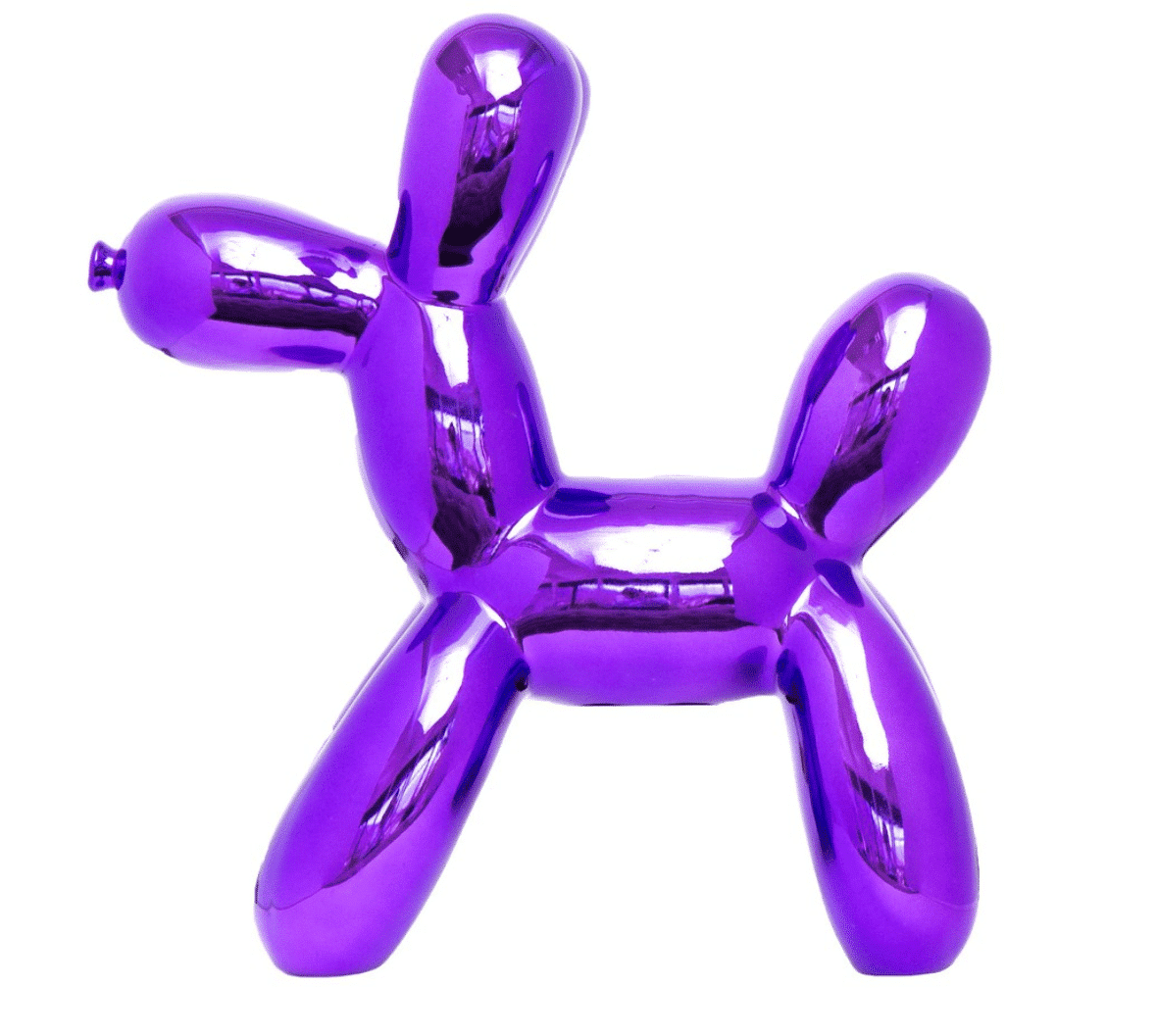 Purple 12" Ceramic Balloon Dog Bank image 2