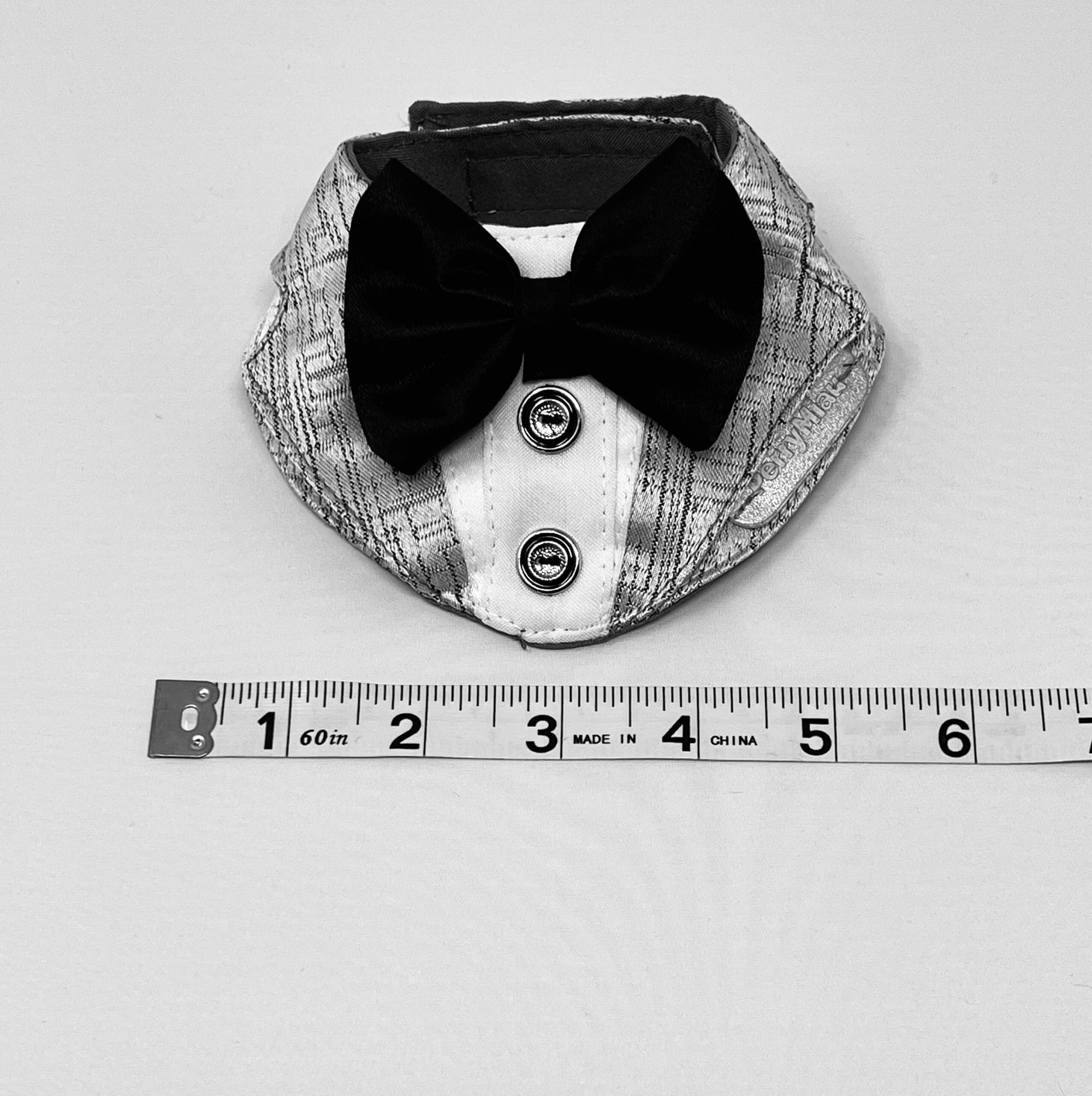 PerryMiau Tuxedo Dog Bib - X-Small, Gray image