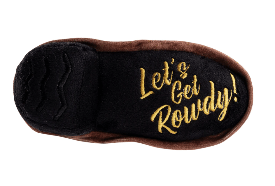 Brown Cowboy Boot Dog Toy image 3