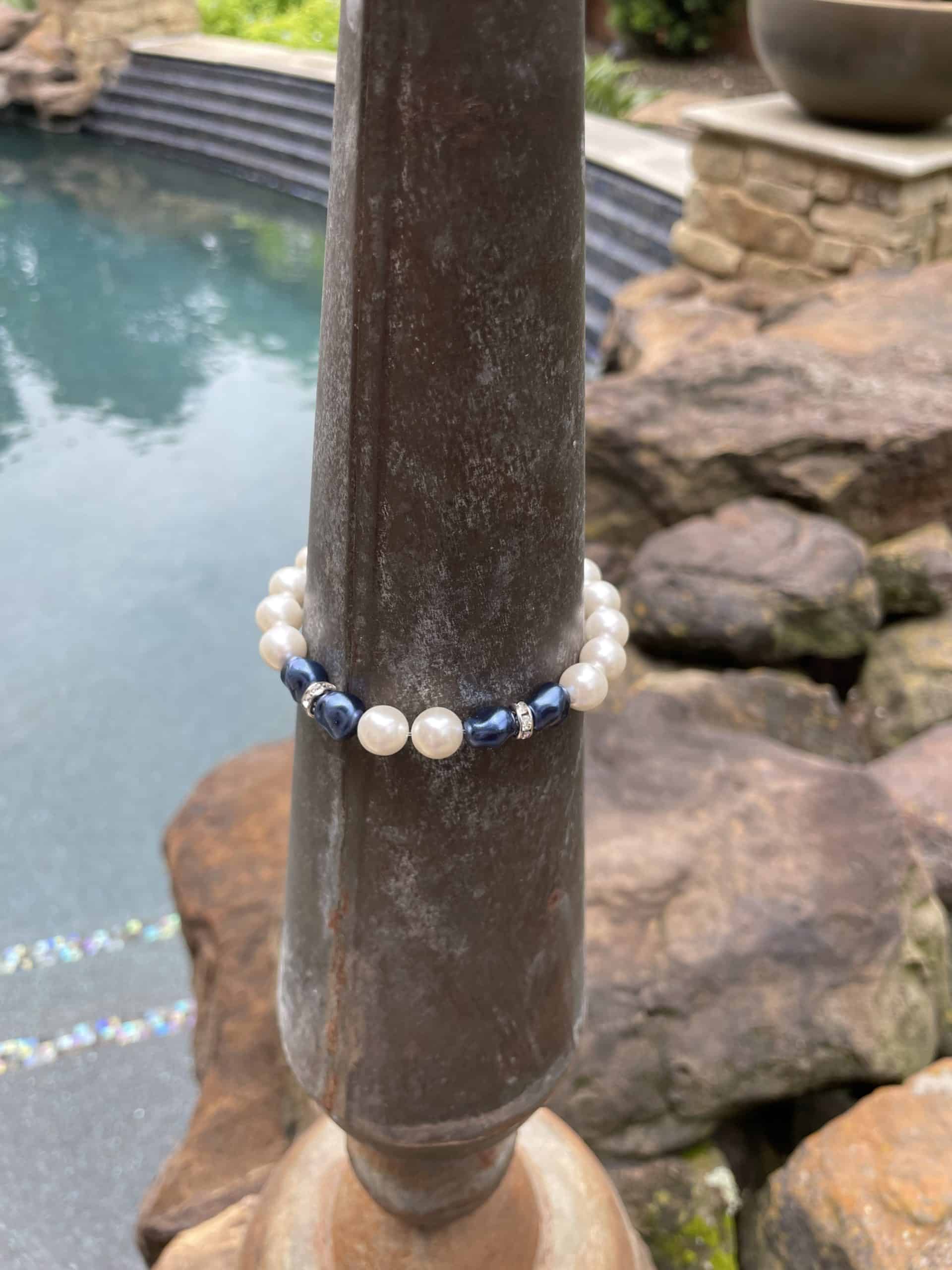 Midnight Blue Pearl Dog Necklace image 2