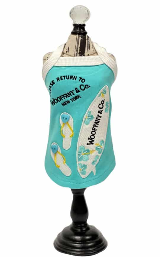 Woofany & Co. Hibiscus Surfboard Dog Tank image 0