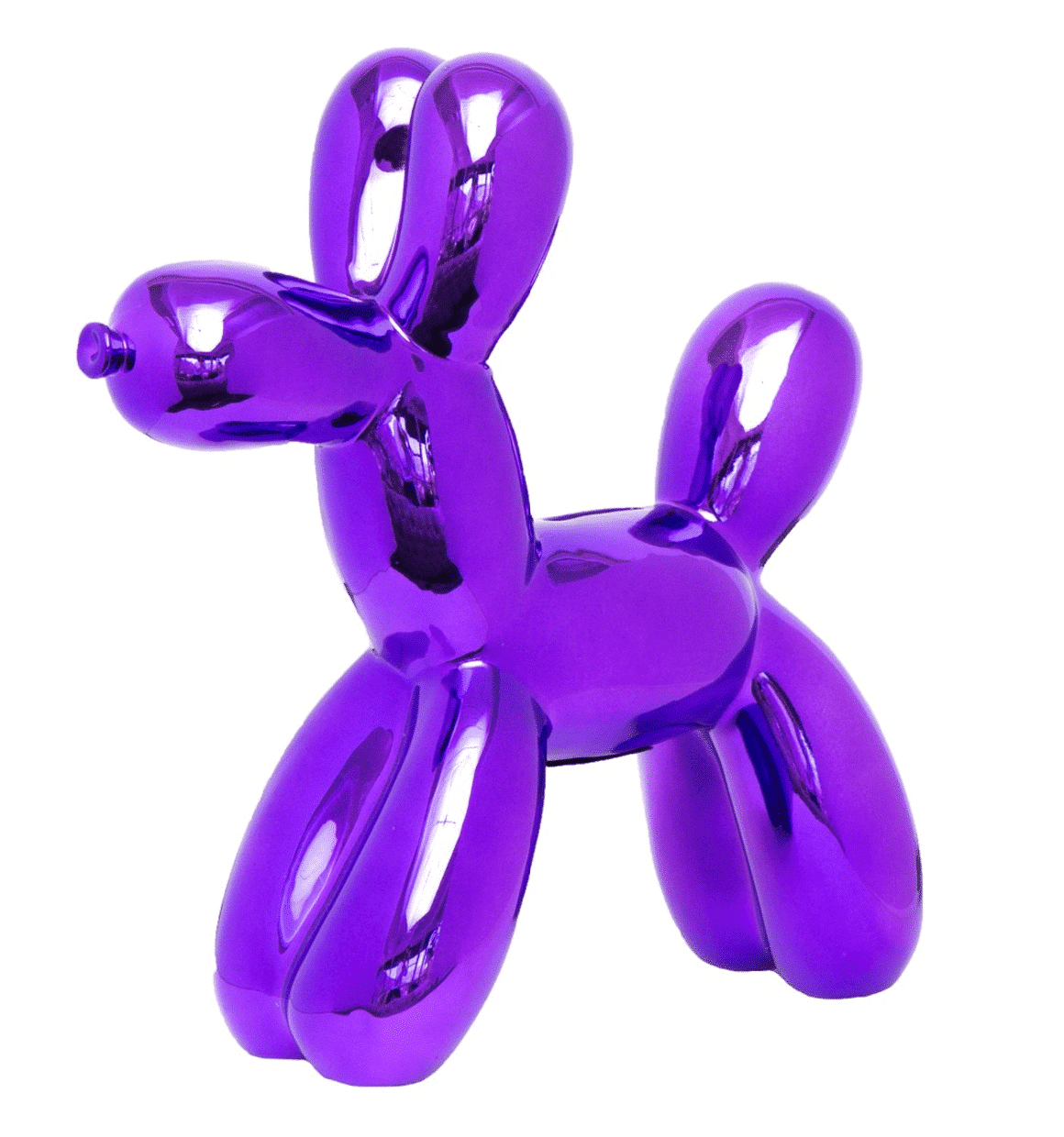 Purple 12" Ceramic Balloon Dog Bank image 0