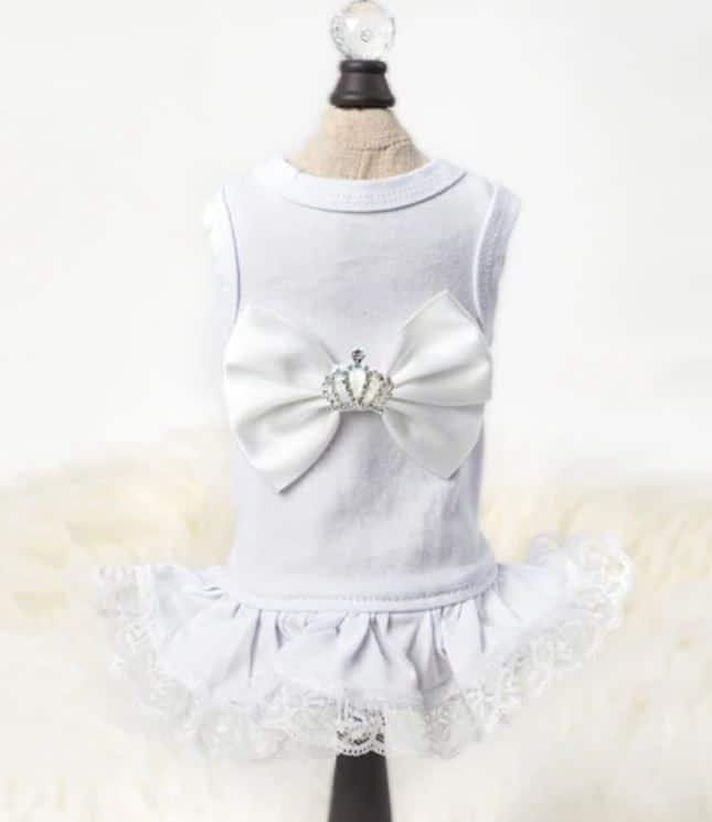 Royal Princess Dog Dress - White image 0