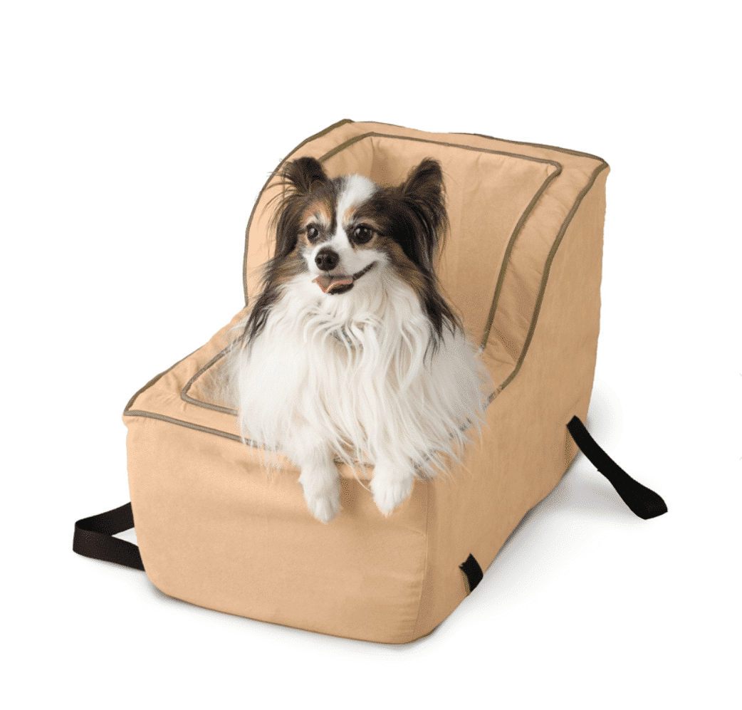 Snoozer Luxury High-Back Console Dog Car Seat - Camel / Olive - Large image