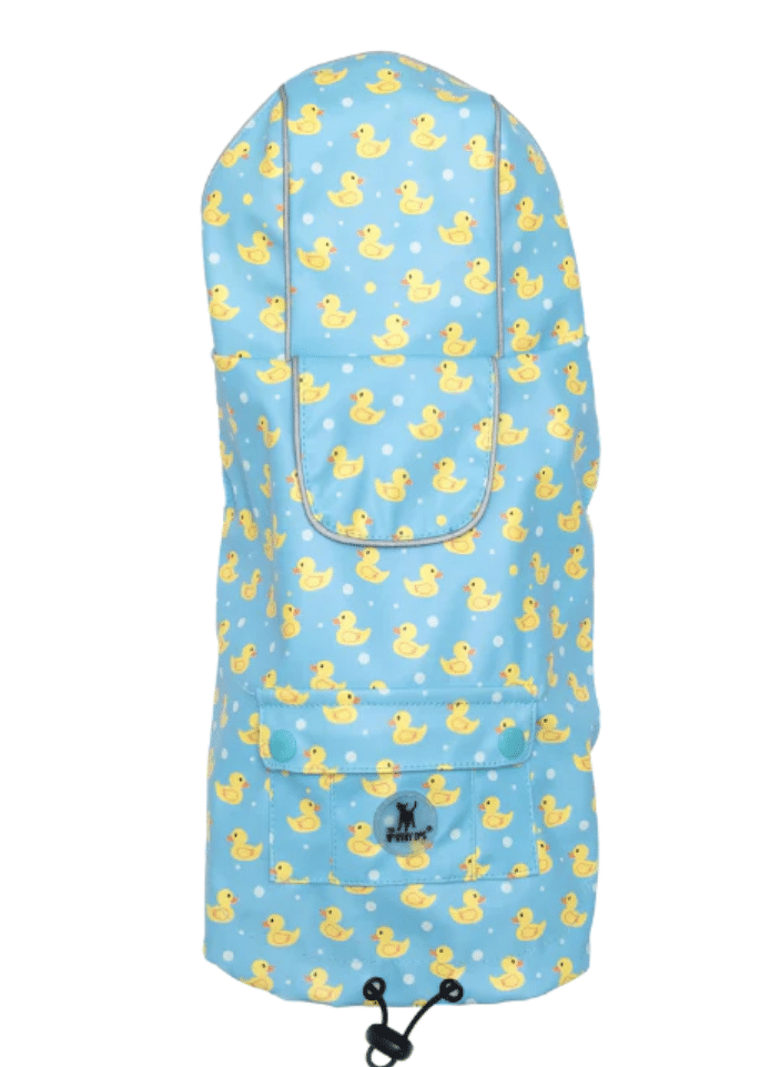 Rubber Duck London Dog Raincoat - Blue image 0