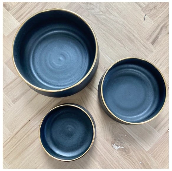 Luxury Gold Rim Dog Bowl image 0