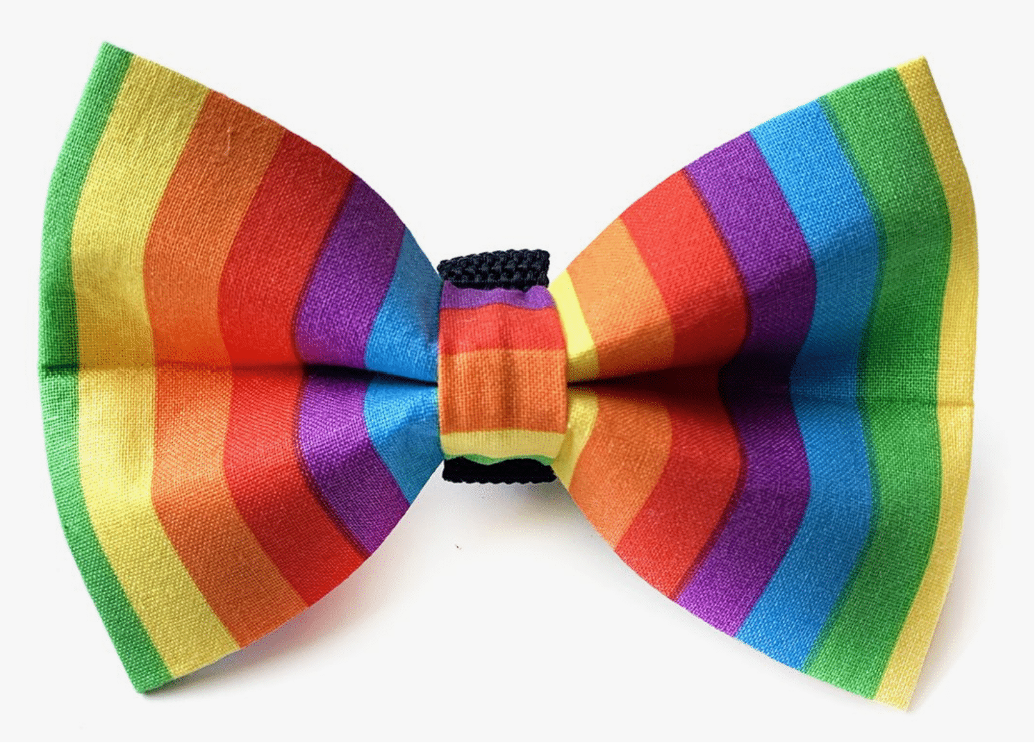 Rainbow Stripe Dog Bow Tie image 1