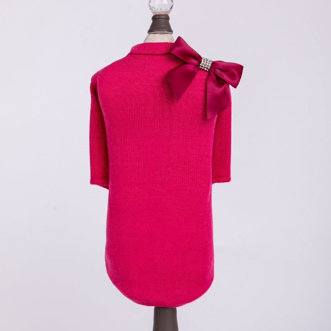 Cocktail Hour Dog Tee - Fuchsia image 0