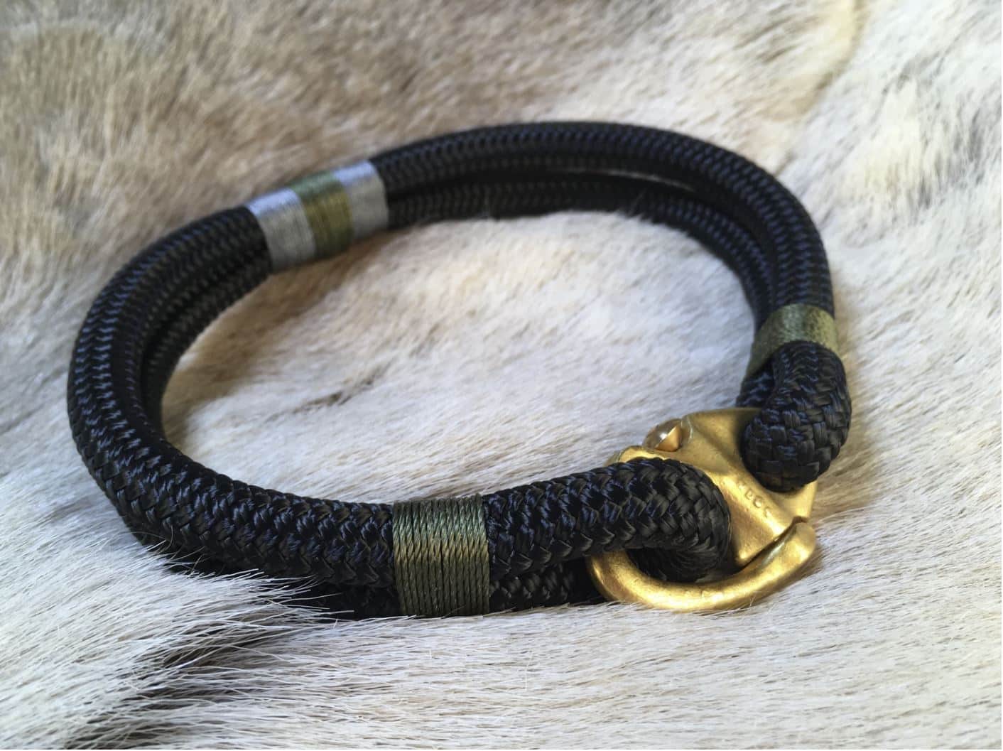 Oonalfie Classic Rope Dog Collar – Enchanted Forest image 0