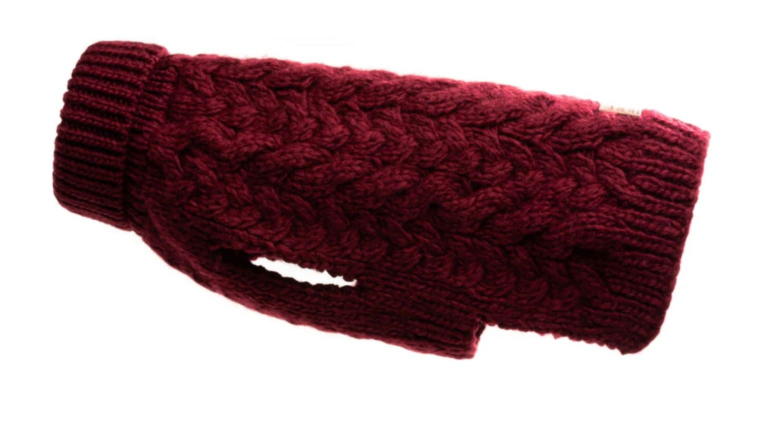 Burgundy Wool Turtleneck Dog Sweater image 1