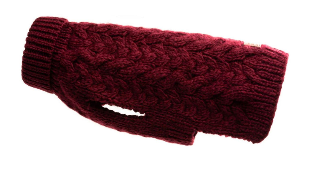 Burgundy Wool Turtleneck Dog Sweater image 1