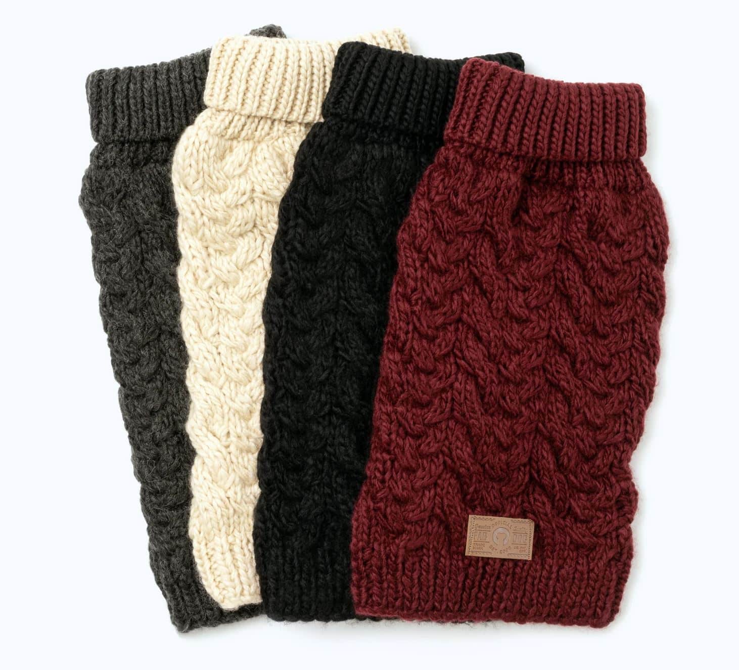 Black Wool Turtleneck Dog Sweater image 2