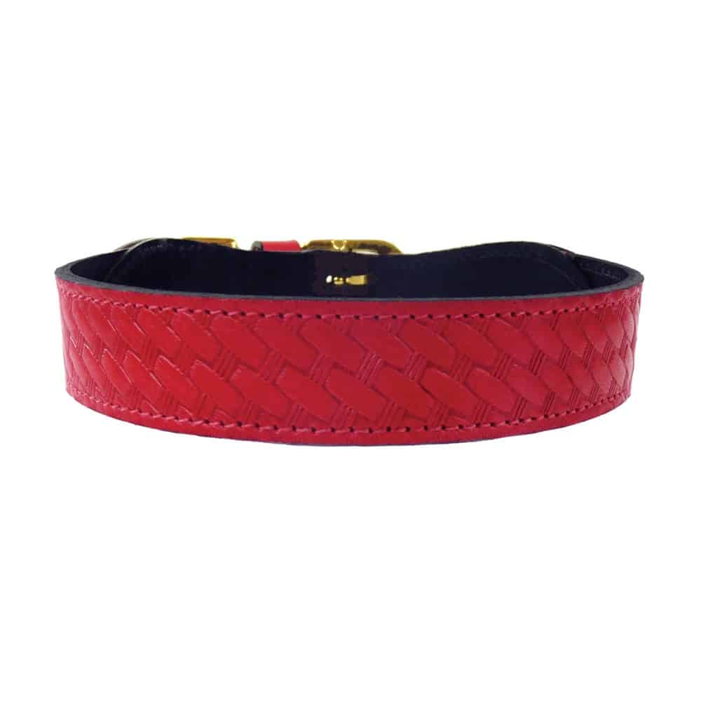 Classic Dog Collar in Cherry Red image 0