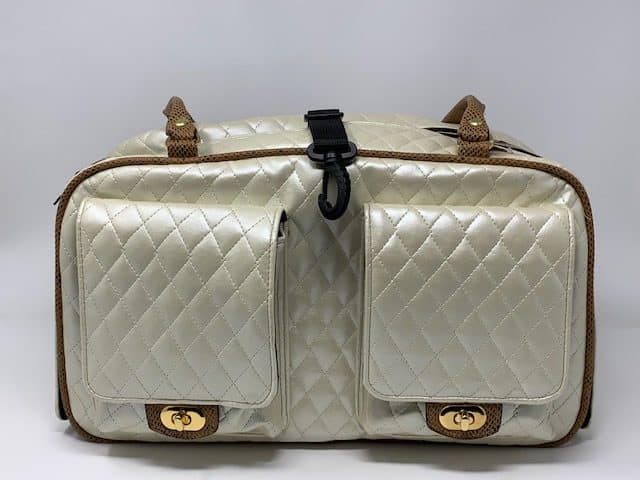 Marlee Quilted Dog Carrier in Ivory