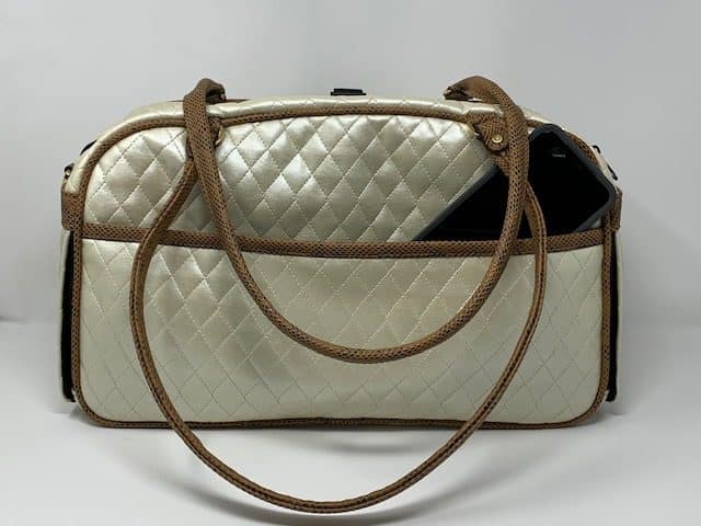 Marlee Quilted Dog Carrier - Ivory image 1