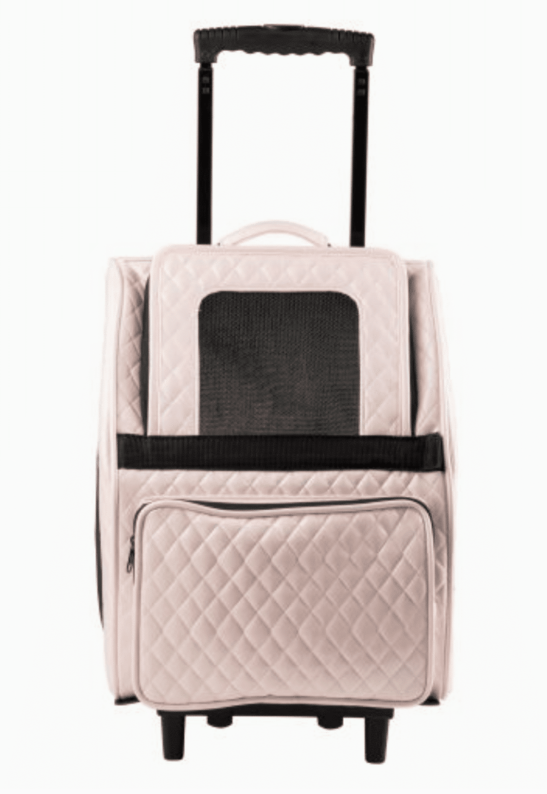 Rio Pink Quilted Dog Carrier on Wheels image 1