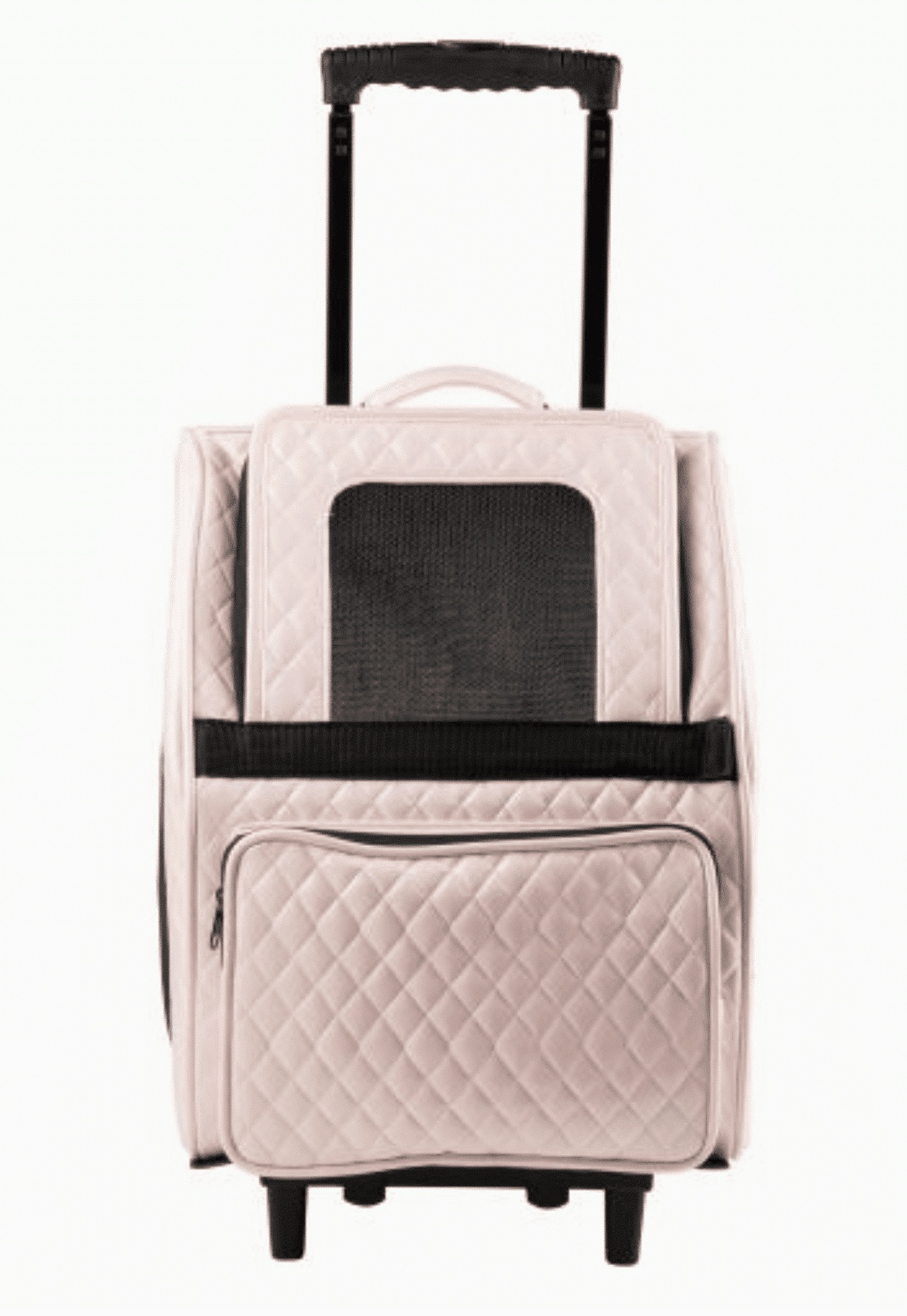 Rio Pink Quilted Dog Carrier on Wheels image 1