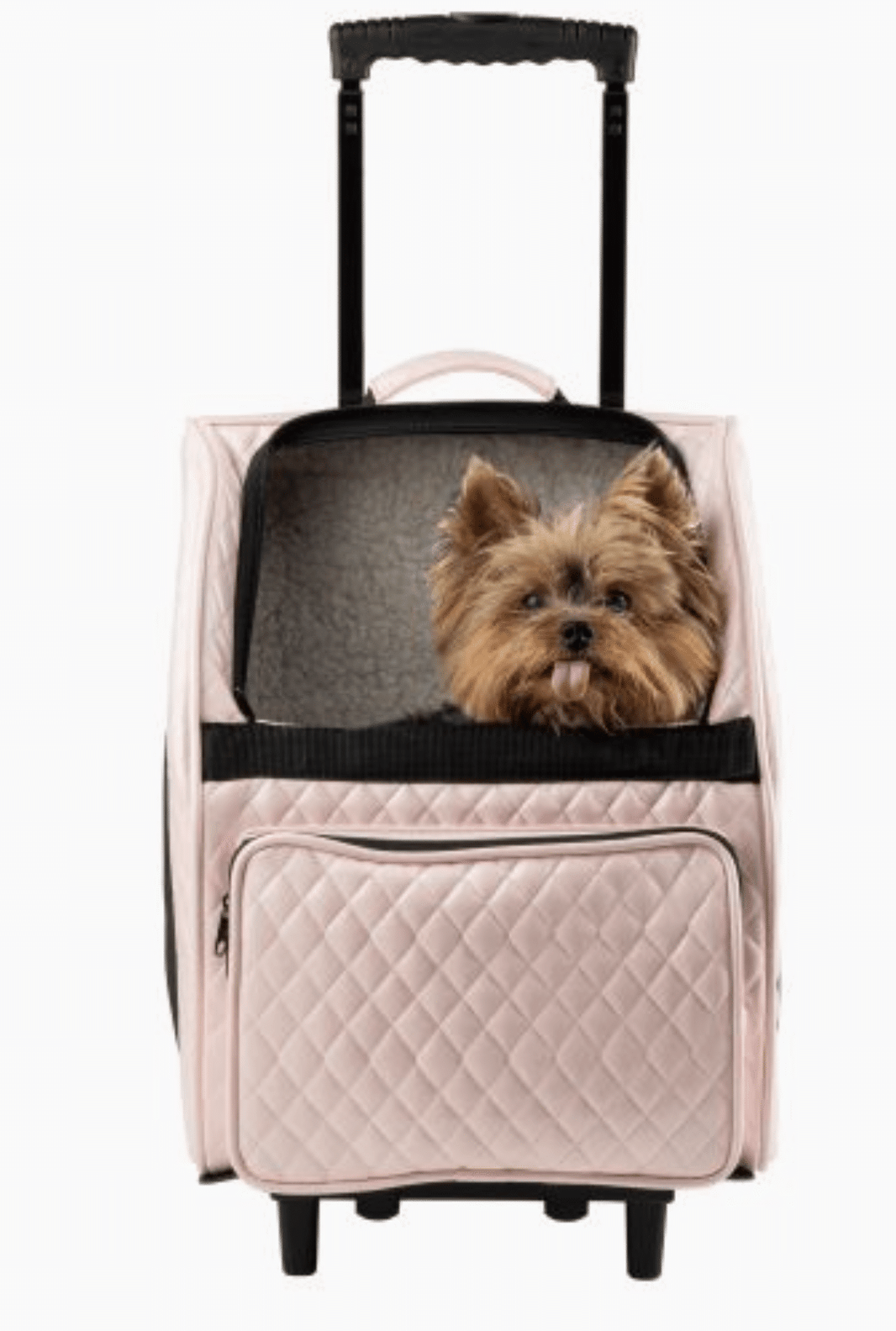 Rio Pink Quilted Dog Carrier on Wheels image 0
