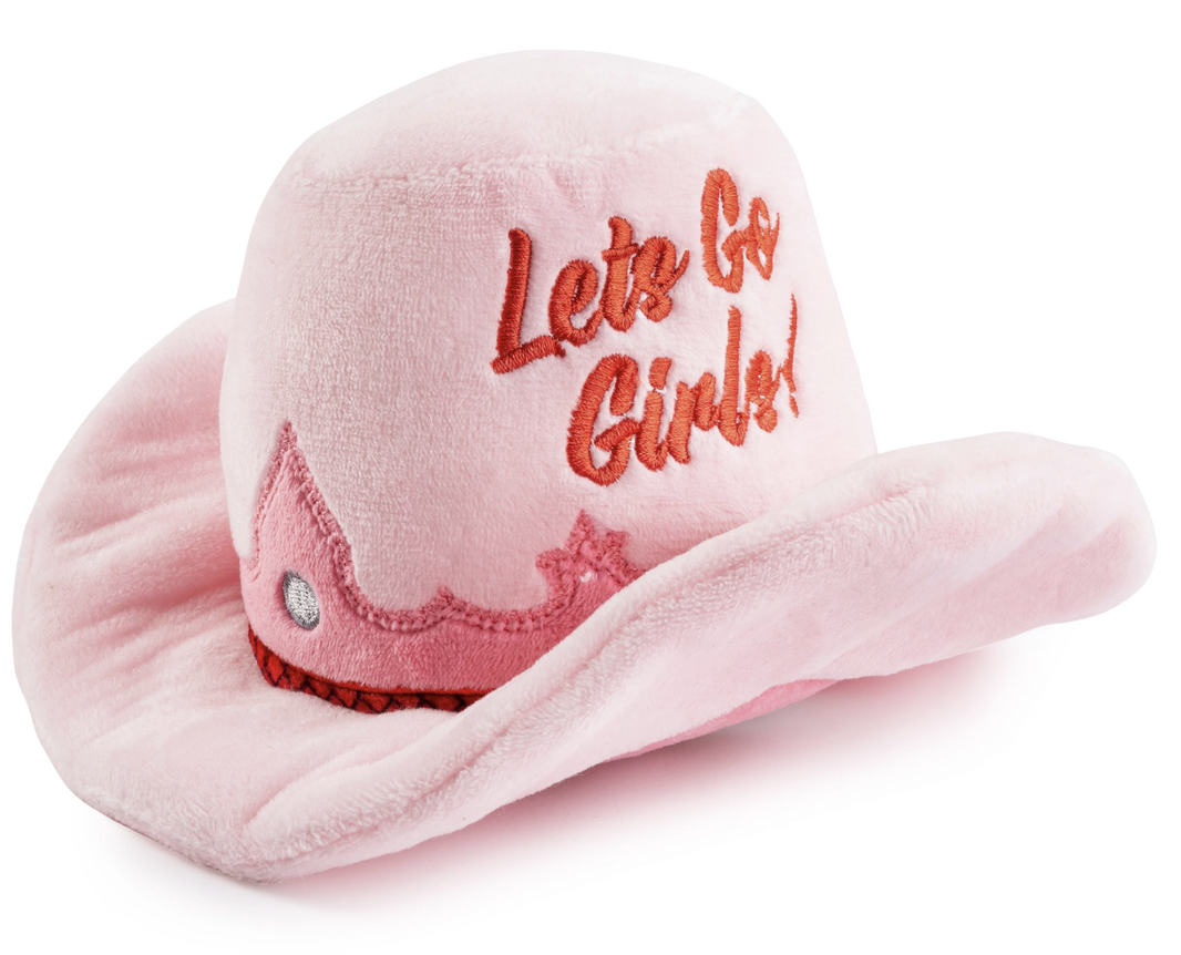 Pink Cowgirl Hat Dog Toy